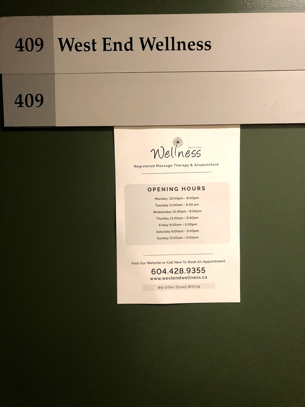 West End Wellness | 1033 Davie St Suite 409, Vancouver, BC V6E 1M7, Canada | Phone: (604) 428-9355