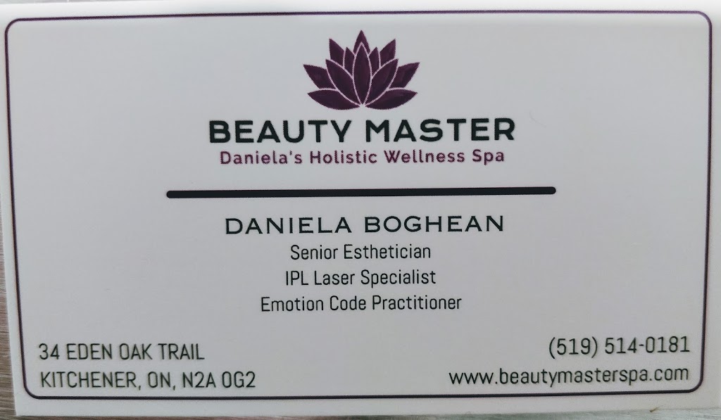 Beauty Master - Danielas Holistic Wellness Spa | 34 Eden Oak Trail, Kitchener, ON N2A 0G2, Canada | Phone: (519) 514-0181