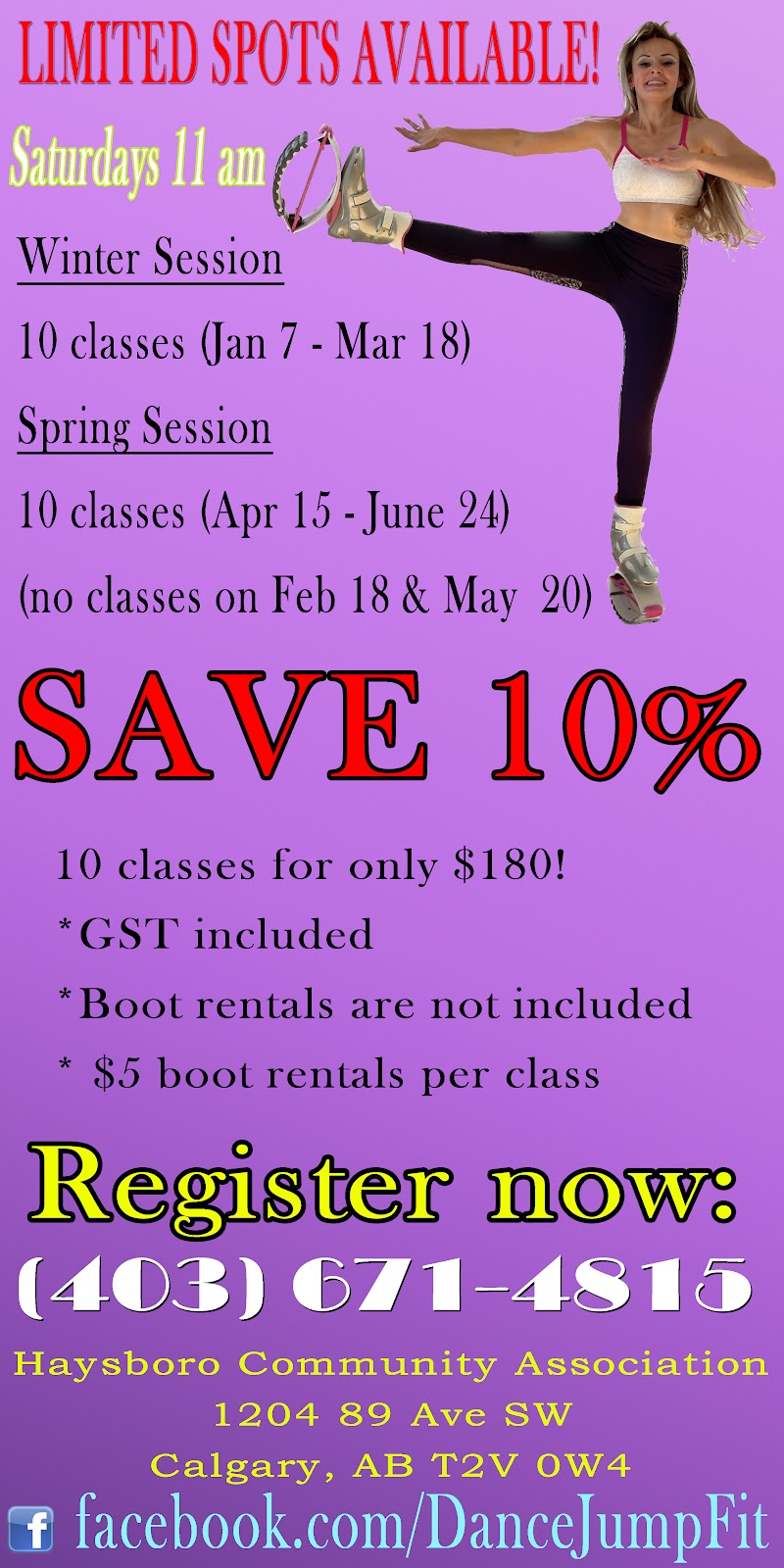 Jump Fit Dance: Kangoo Jumps Classes, Solo Latin Dance Classes | 1204 89 Ave SW, Calgary, AB T2V 0W4, Canada | Phone: (403) 671-4815
