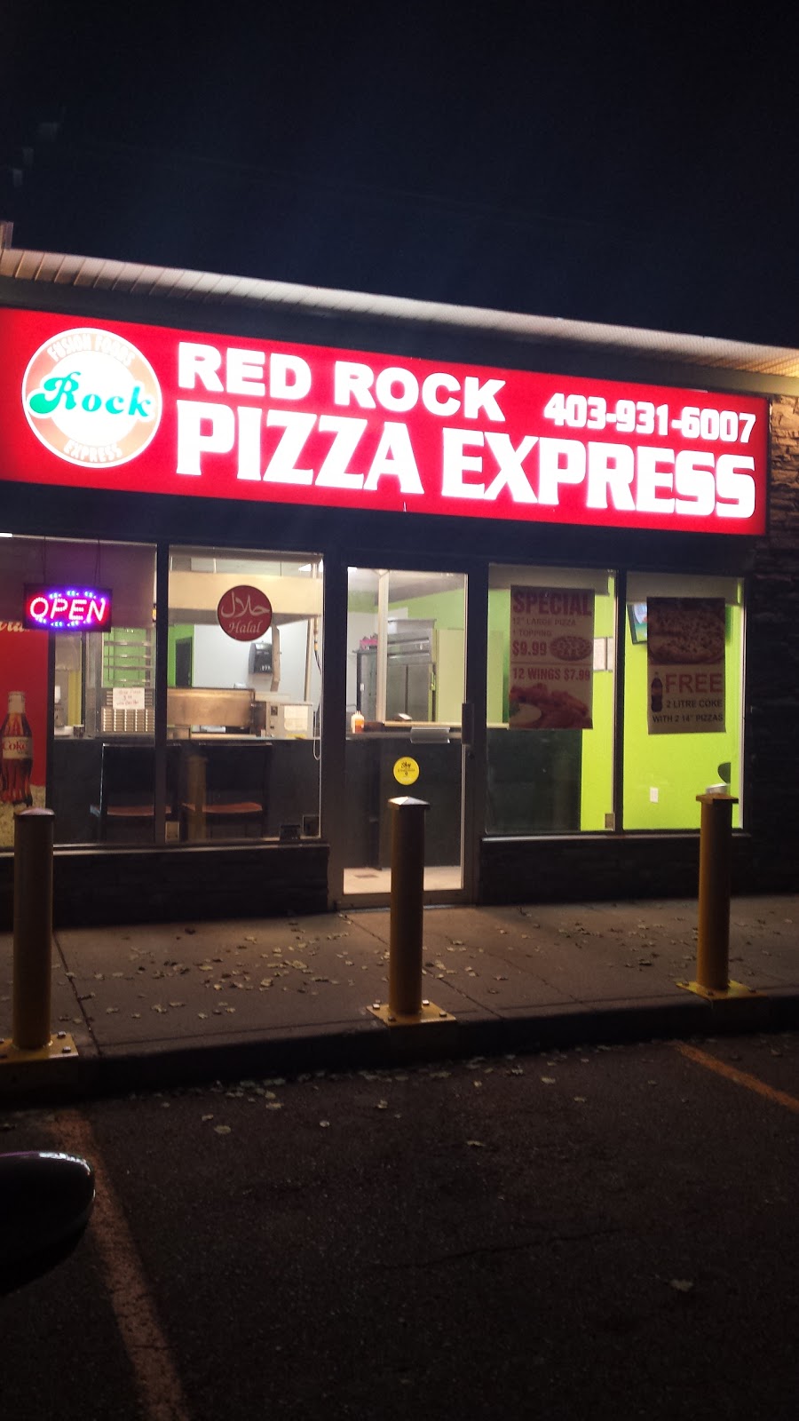 Red Rock Pizza Express | 643 Shawinigan Dr SW, Calgary, AB T2Y 2Y6, Canada | Phone: (403) 931-6007