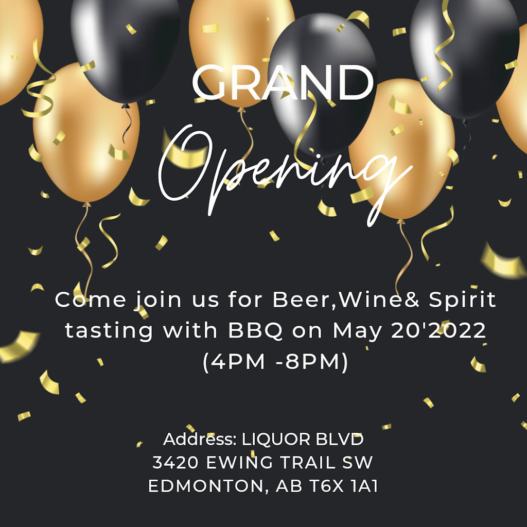 Liquor Blvd. | 3420 Ewing Trail SW, Edmonton, AB T6X 1A1, Canada | Phone: (587) 401-4763