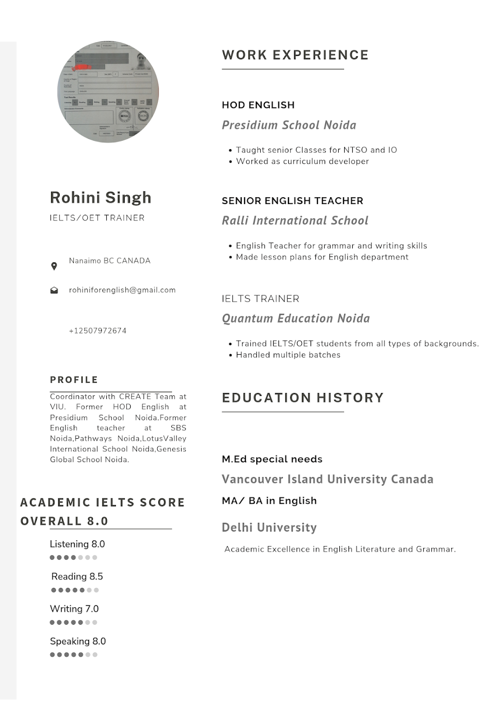 B9 IELTS | 556 Wakesiah Ave, Nanaimo, BC V9R 3L1, Canada | Phone: (250) 797-2674