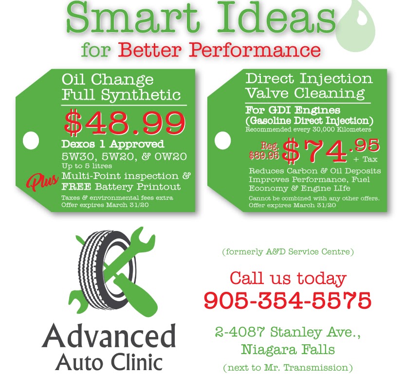 ADVANCED AUTO CLINIC | 4087 Stanley Ave, Niagara Falls, ON L2E 4Z1, Canada | Phone: (905) 354-5575