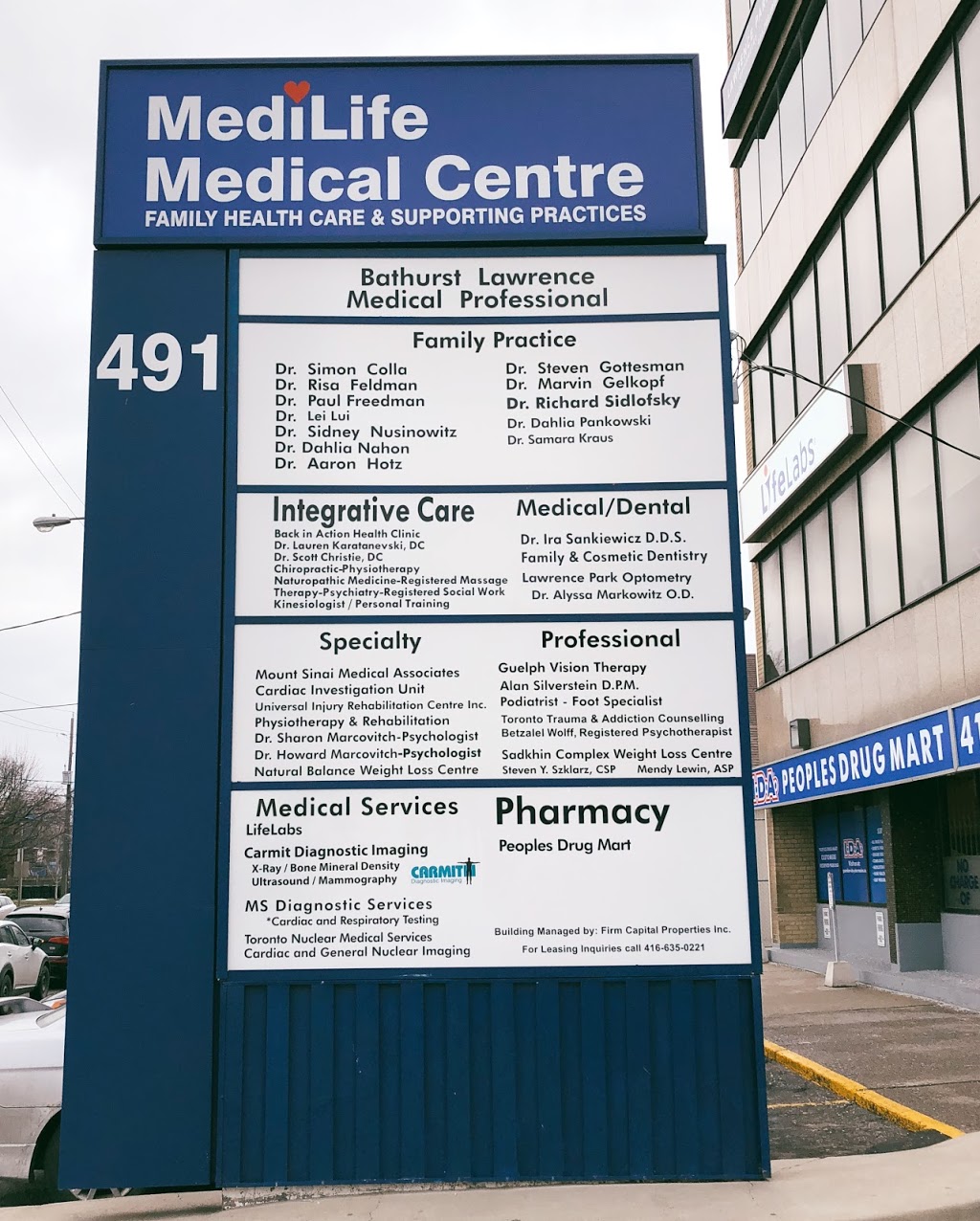 Medilife Medical Centre | health | 491 Lawrence Ave W, North York, ON M6A 1A3, Canada | 4167870117 OR +1 416-787-0117