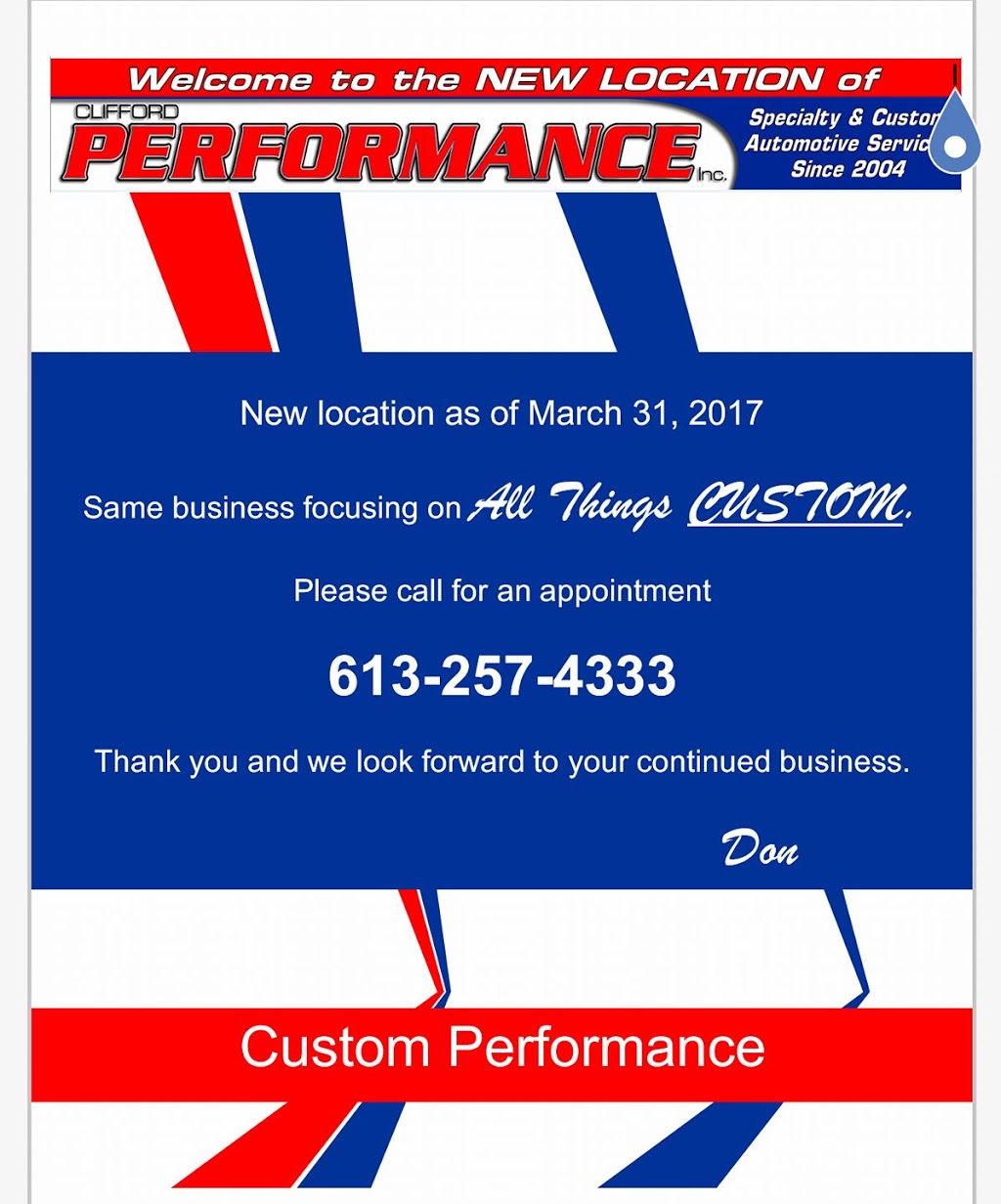 Clifford Performance, Inc. (Custom Speed Shop) | Rural Route 1, Carleton Place, ON K7C 3P1, Canada | Phone: (613) 257-4333