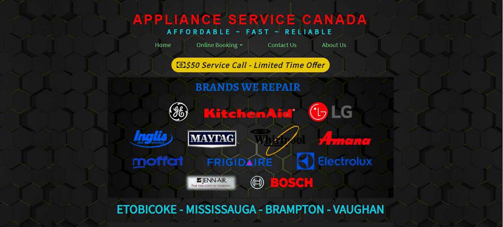 APPLIANCE SERVICE CANADA | 551 THE WEST MALL, Etobicoke, ON M9C 1G7, Canada | Phone: (647) 797-1222