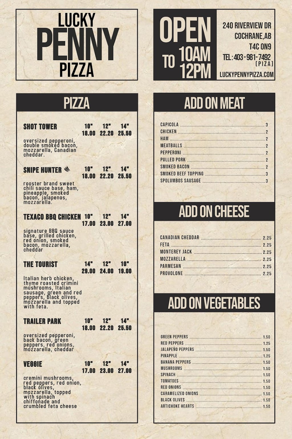 The Lucky Penny Bar and Grill | 240 Riverview Dr, Cochrane, AB T4C 1K9, Canada | Phone: (403) 981-7492