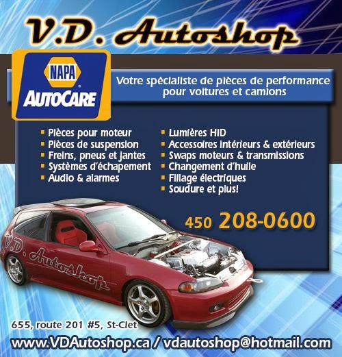 V.D. Autoshop | Canada, 56 Chemin de la Cité des Jeunes, Saint-Polycarpe, QC J0P 1X0, Canada | Phone: (450) 208-0600