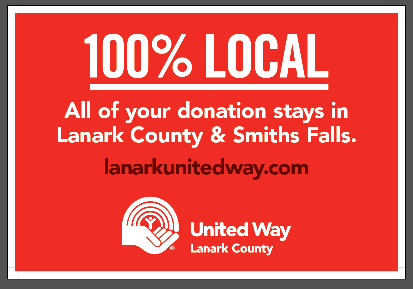 United Way Lanark County | 20 Bennett St Unit 210, Carleton Place, ON K7C 4J9, Canada | Phone: (613) 253-9074