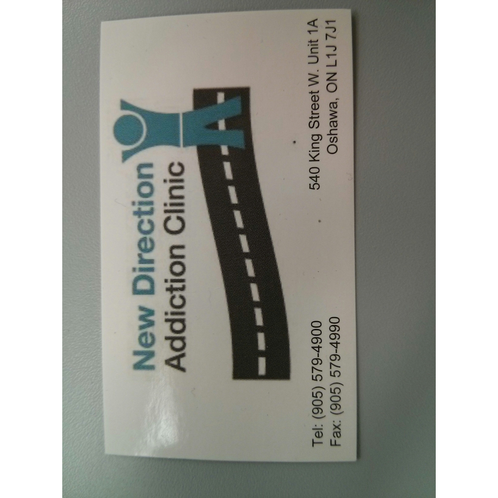 Methadone Oshawa - New Direction Addiction Clinic | 540 King St W, Oshawa, ON L1J 7J1, Canada | Phone: (905) 579-4900
