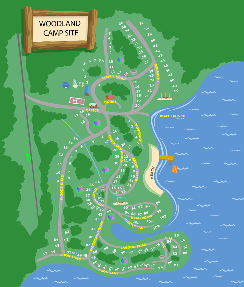 Woodland Camp Site | 209 Allens Rd, Buckhorn, ON K0L 1J0, Canada | Phone: (705) 933-8946