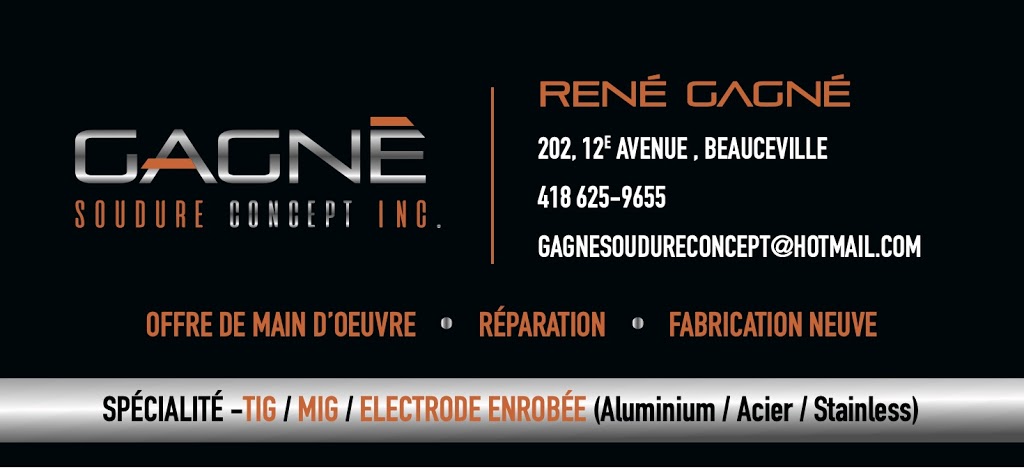 Gagné Soudure Concept inc. | 202 12e Av, Beauceville, QC G5X 3J1, Canada | Phone: (418) 625-9655