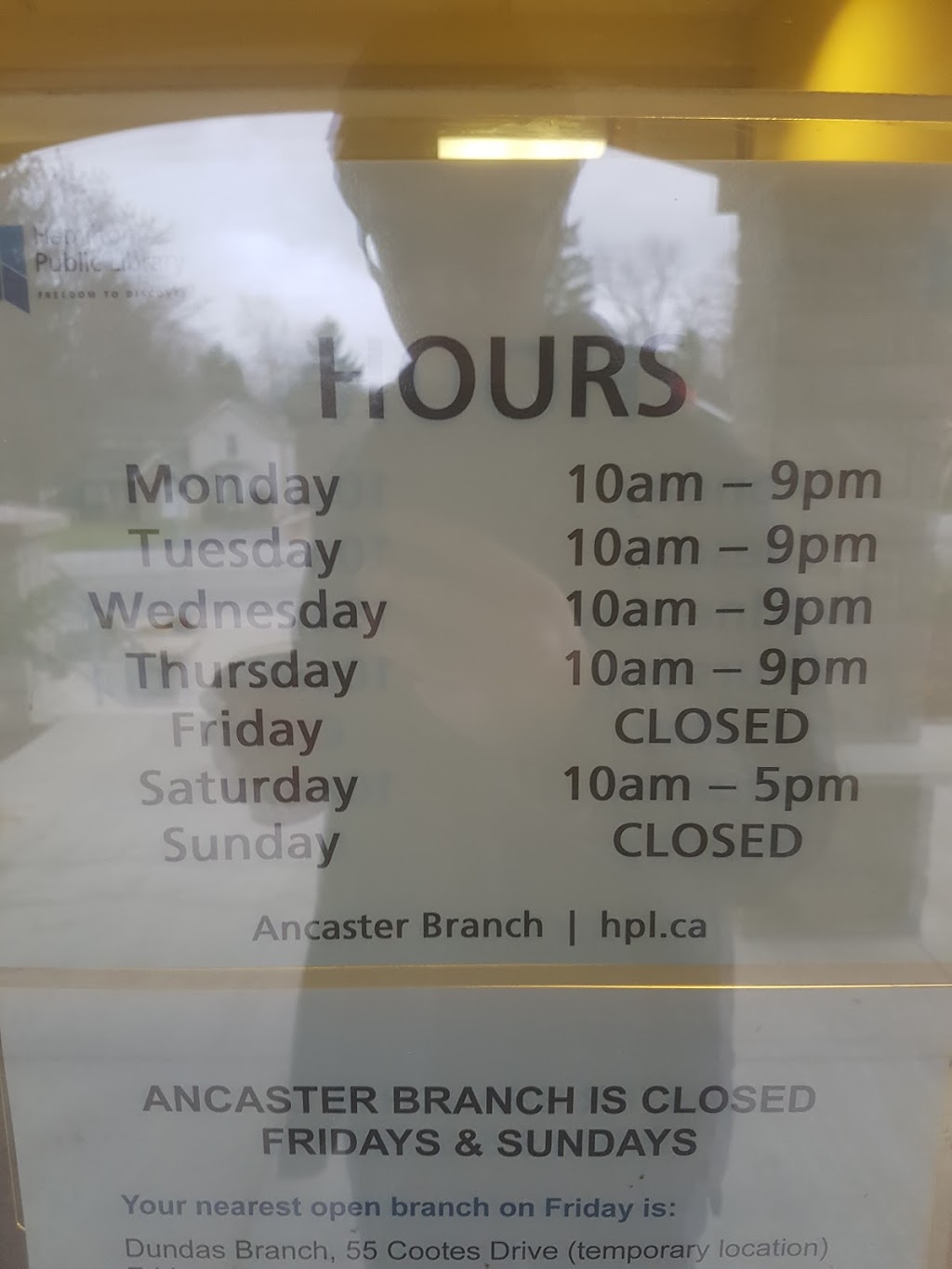 Hamilton Public Library - Ancaster Branch | 300 Wilson St E, Ancaster, ON L9G 2B9, Canada | Phone: (905) 648-6911