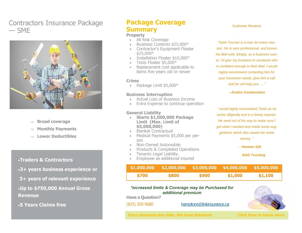 Link Insurance Agency Inc. "Hamptons Branch" | 149 Evansglen Cir NW, Calgary, AB T3P 0P5, Canada | Phone: (403) 776-1575