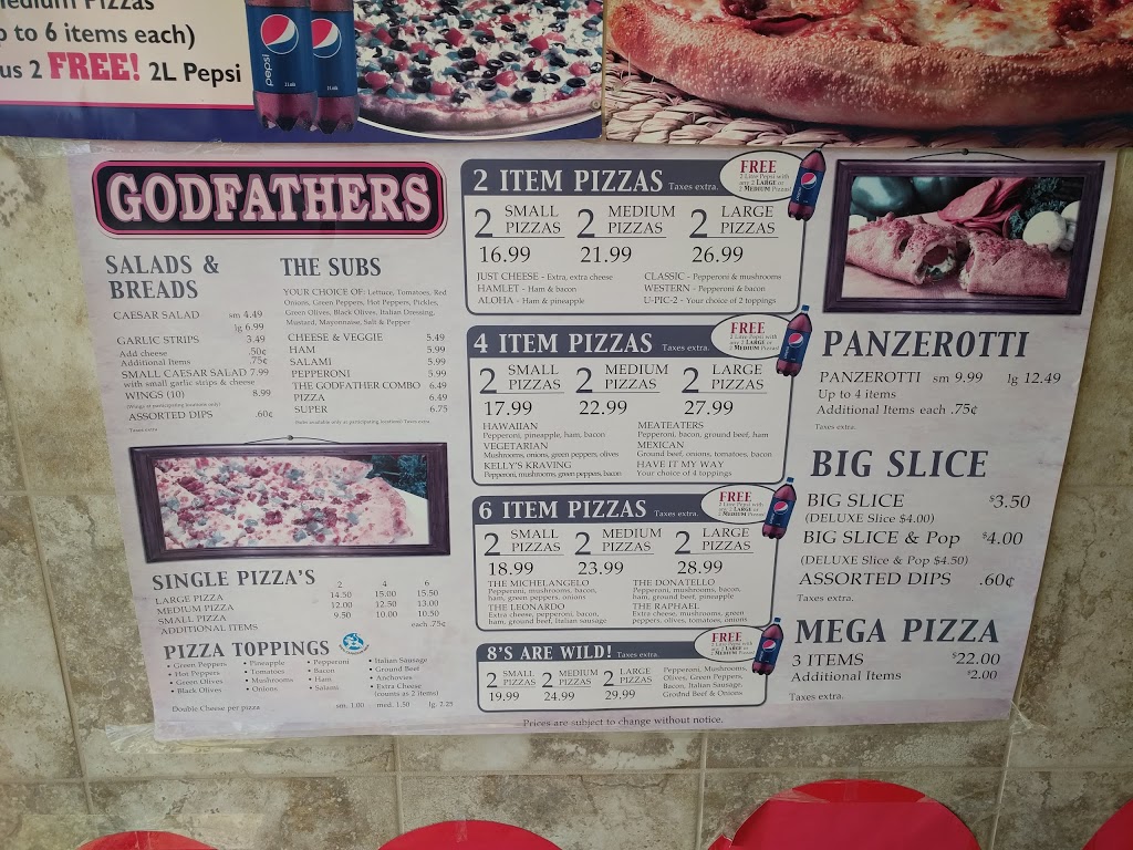 Godfathers Pizza - Fenelon Falls | 116 Lindsay St, Fenelon Falls, ON K0M 1N0, Canada | Phone: (705) 887-2600