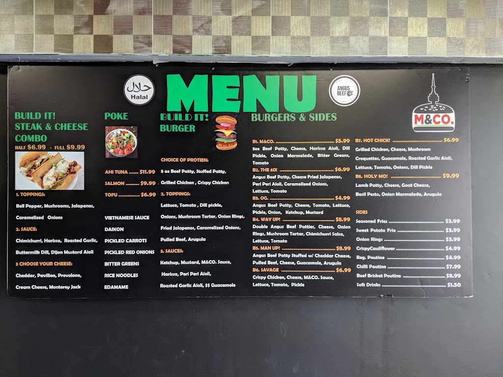 M&CO. Burgers | 2088 Lawrence Ave E, Scarborough, ON M1R 2Z5, Canada | Phone: (416) 755-2088