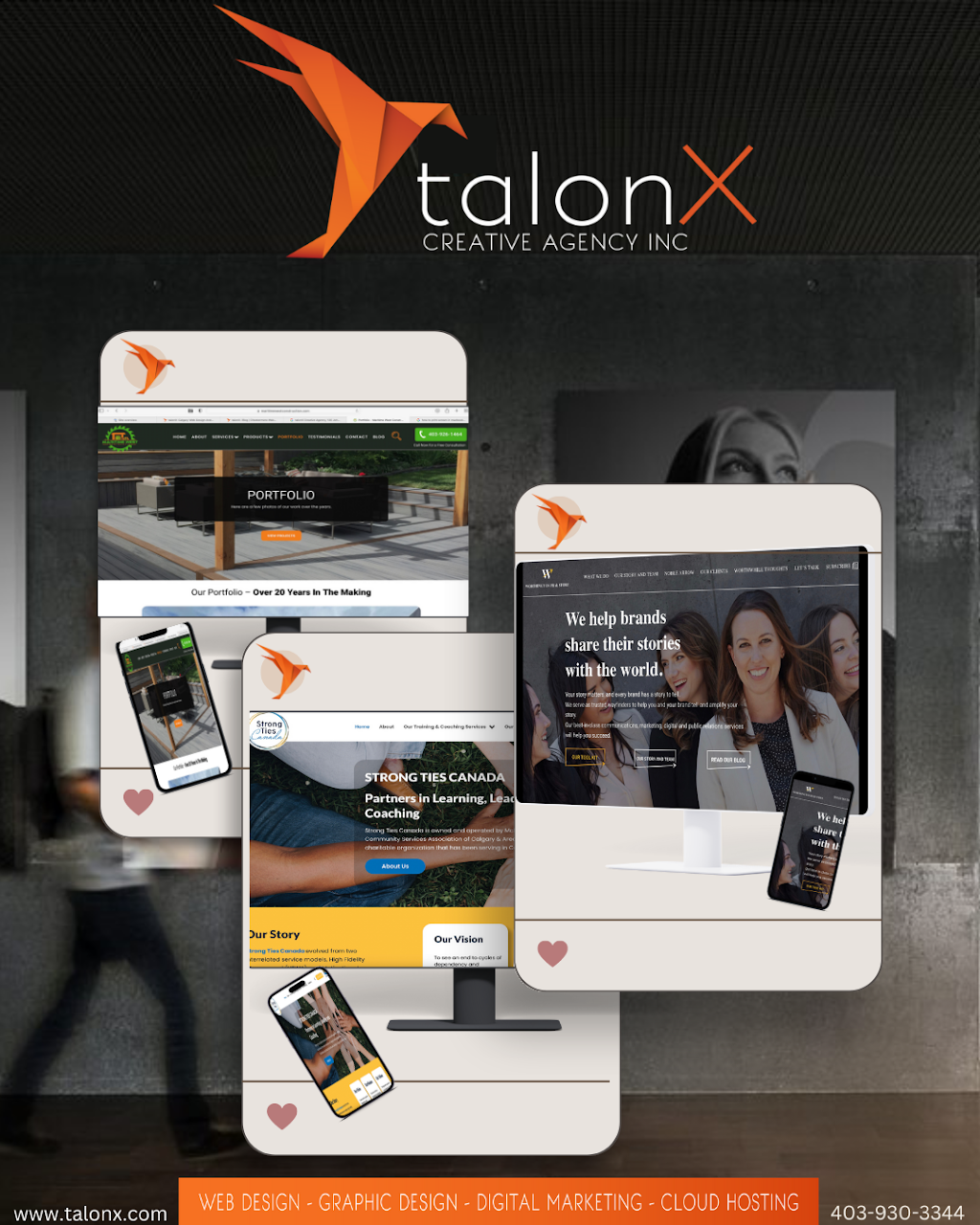 talonX Creative Agency | 120 John Morris Way #101, Chestermere, AB T1X 1V3, Canada | Phone: (403) 930-3344