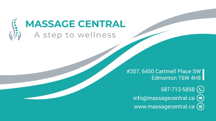 Massage Central | 6450 Cartmell Pl SW Unit#207 (Second Floor, Edmonton, AB T6W 4H8, Canada | Phone: (587) 713-5858