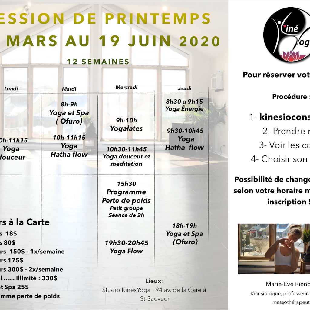 Kinesio Conseil - KinésYoga | En virtuel, 94 Avenue de la Gare, Saint-Sauveur, QC J0R 1R6, Canada | Phone: (514) 347-4001