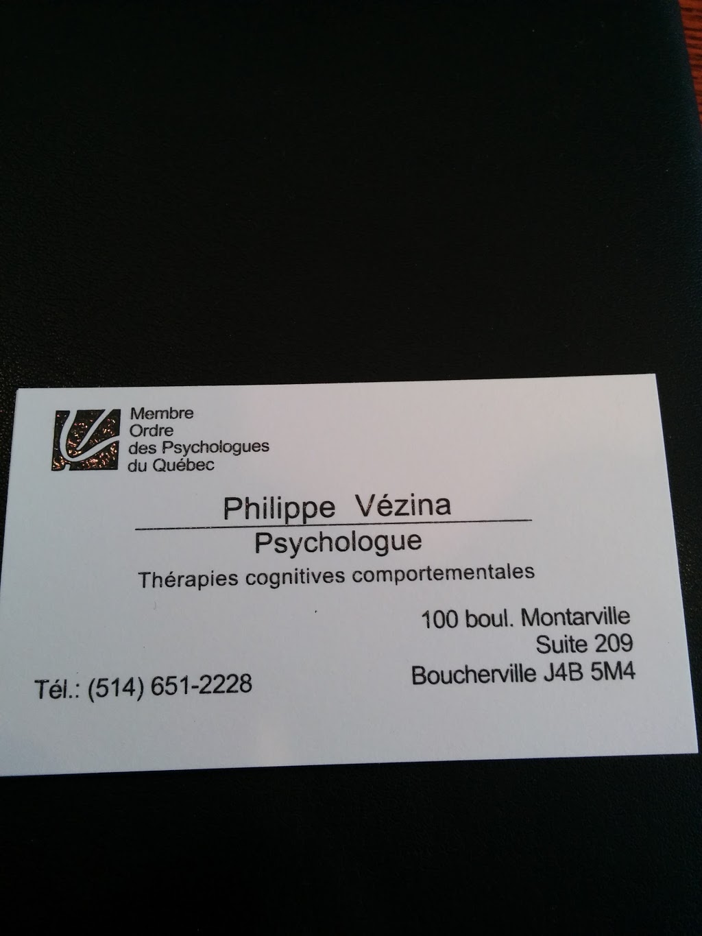 Psychologue Philippe Vézina 100 Boulevard de Montarville