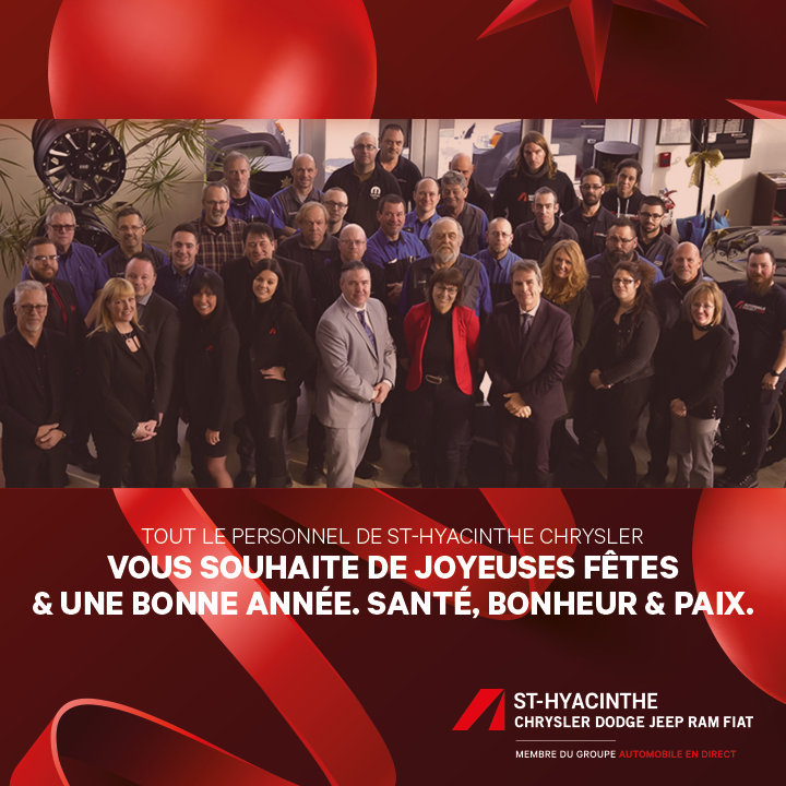 St-Hyacinthe Chrysler Jeep Dodge Inc. | 1155 Boulevard Choquette, Saint-Hyacinthe, QC J2S 0C4, Canada | Phone: (450) 773-8551