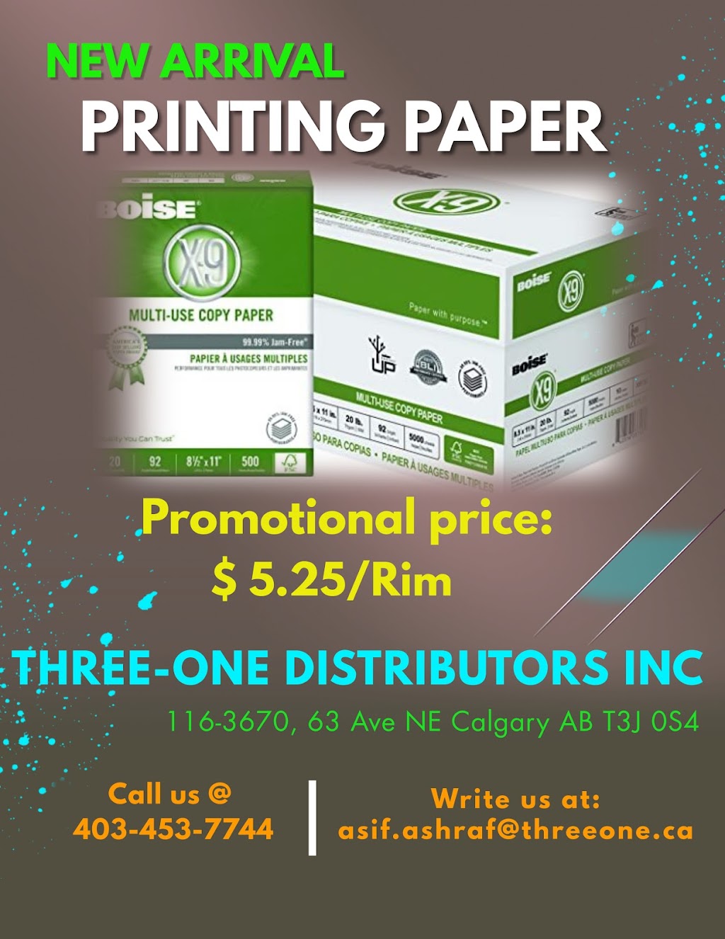 Three-One Distributors Inc | 3670 63 Ave NE #116, Calgary, AB T3J 0S4, Canada | Phone: (403) 453-7744