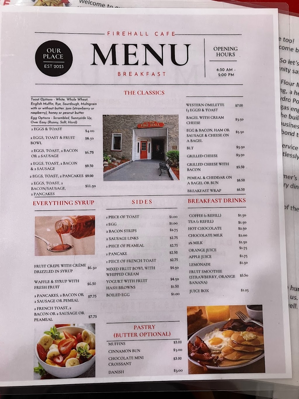 Firehall Cafe - Stirling | 39 Mill St, Stirling, ON K0K 3E0, Canada | Phone: (343) 263-5011