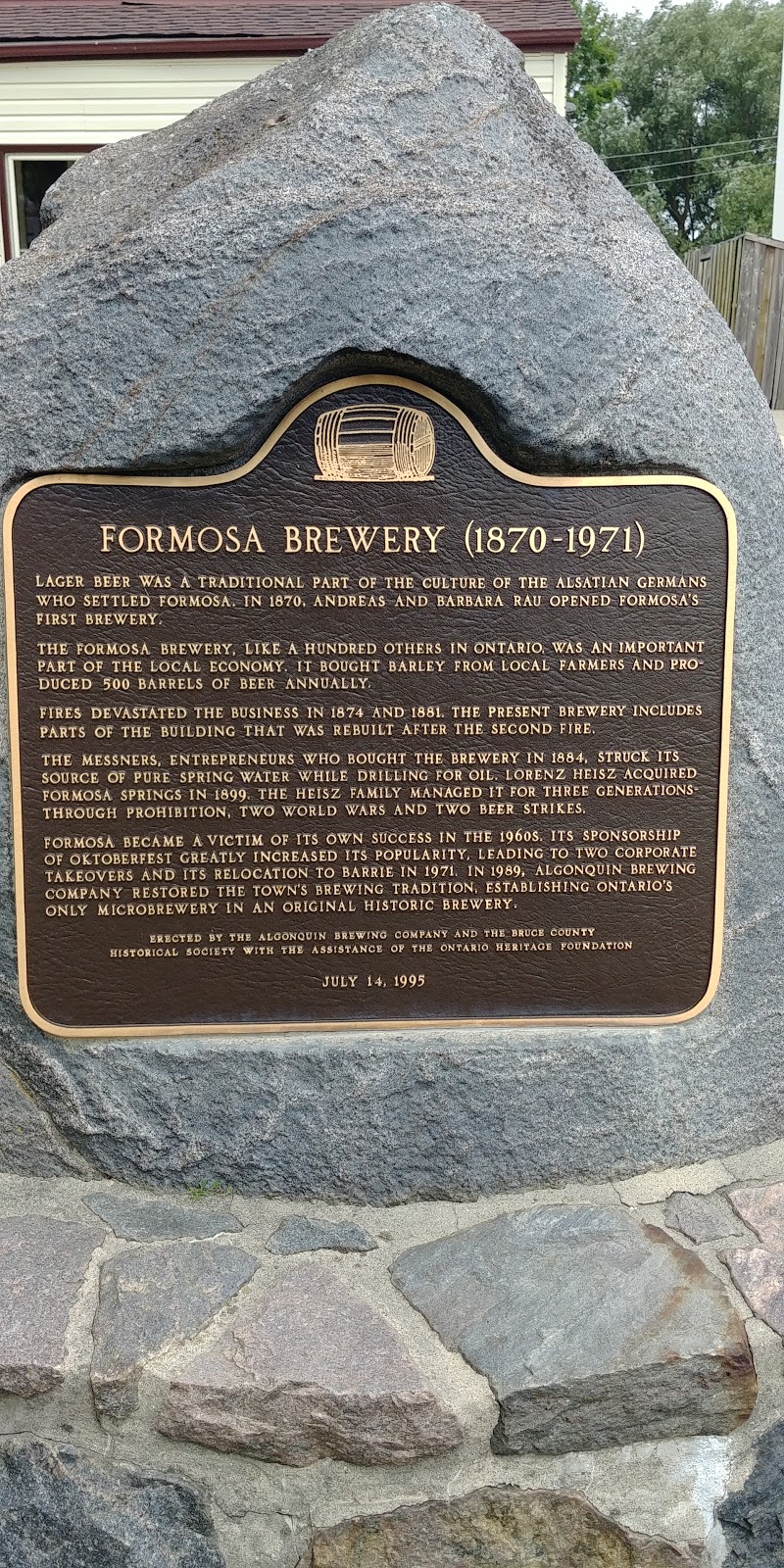 Formosa Springs Brewery Inc. | 1120 Bruce Rd 12, Formosa, ON N0G 1W0, Canada | Phone: (519) 367-3300