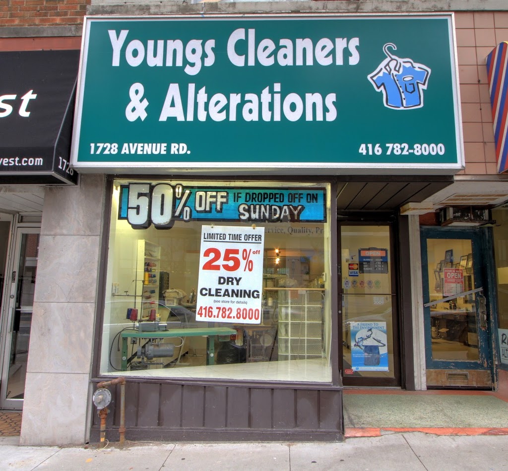 Young Cleaners | 1728 Avenue Rd, North York, ON M5M 3Y6, Canada | Phone: (416) 782-8000
