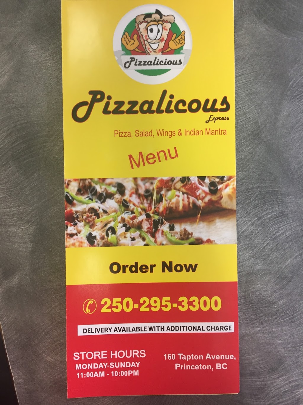 Pizzalicious Express | 160 Tapton Ave, Princeton, BC V0X 1W0, Canada | Phone: (250) 295-3300