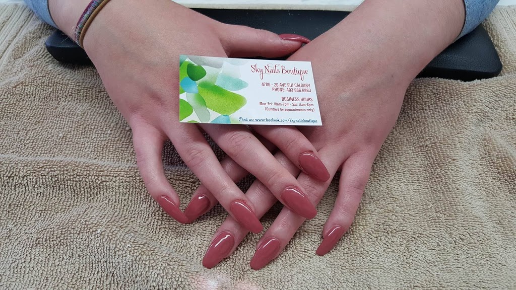 Sky Nails Boutique | 4706 26 Ave SW, Calgary, AB T3E 0R2, Canada | Phone: (403) 686-6863