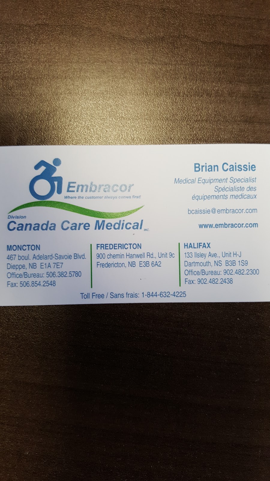 Embracor Medical | 467 Boulevard Adelard Savoie, Dieppe, NB E1A 0N7, Canada | Phone: (506) 382-5780