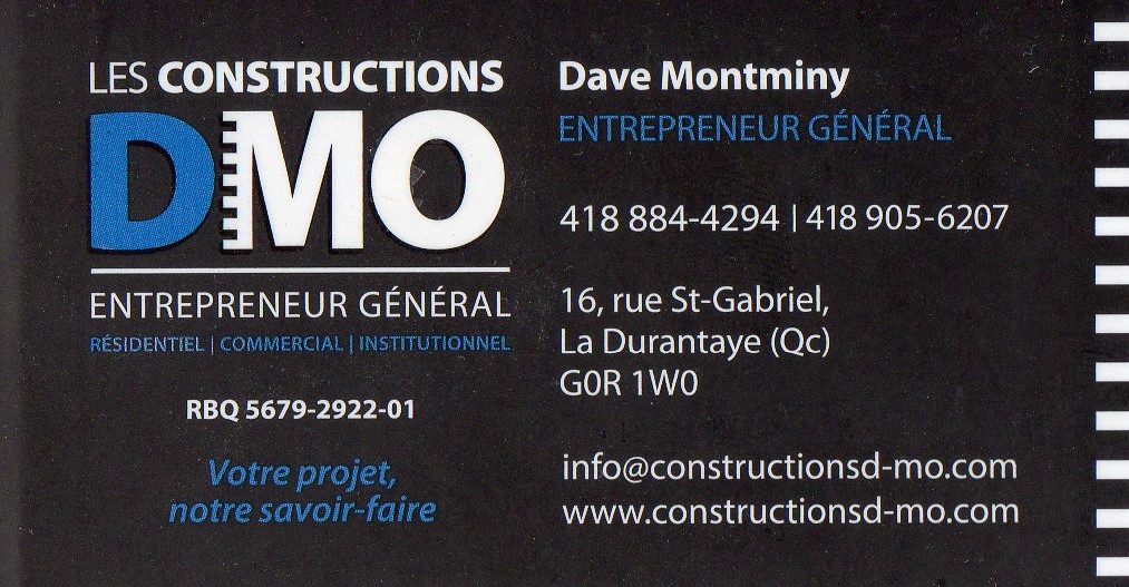 Les constructions D-MO inc | 16 Rue Saint-Gabriel, La Durantaye, QC G0R 1W0, Canada | Phone: (418) 905-6207