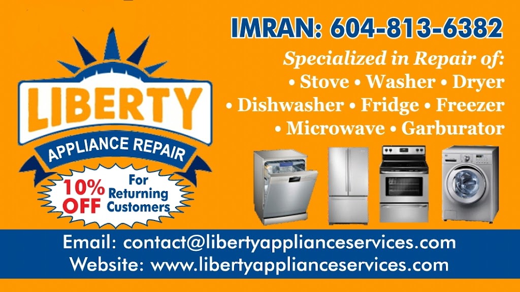 Liberty Appliance Repair | 14794 58 Ave, Surrey, BC V3S 1S2, Canada | Phone: (604) 813-6382