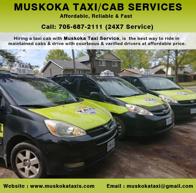 Muskoka Taxi | 435 Bethune Dr N UNIT #3, Gravenhurst, ON P1P 1B8, Canada | Phone: (705) 687-2111
