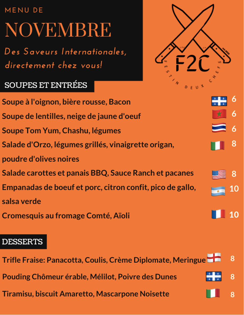 Festin 2 Chefs | 6210 Rue Cortot, Brossard, QC J4Z 0M3, Canada | Phone: (514) 978-5237
