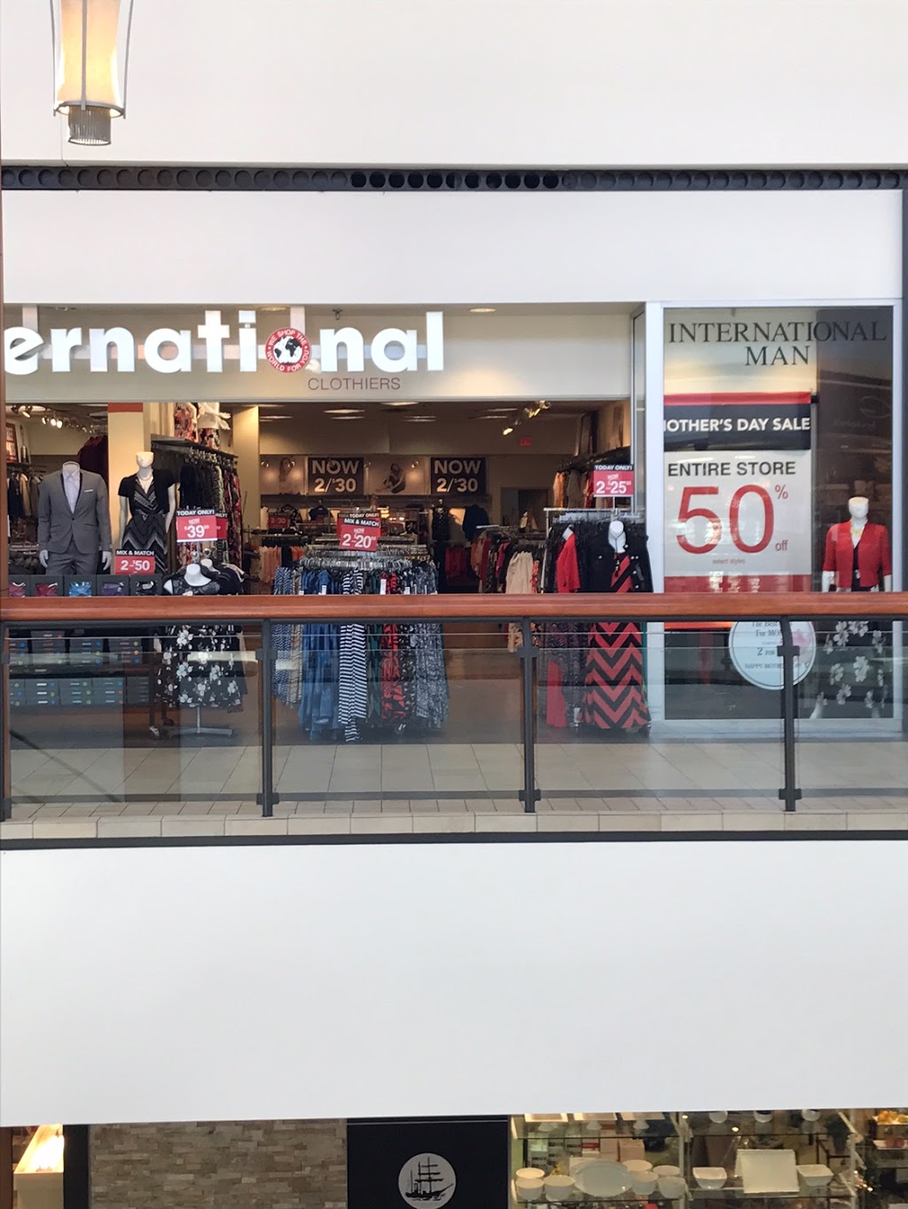International Clothiers | 999 Upper Wentworth St, Limeridge Mall, Hamilton, ON L9A 4X5, Canada | Phone: (905) 389-8759