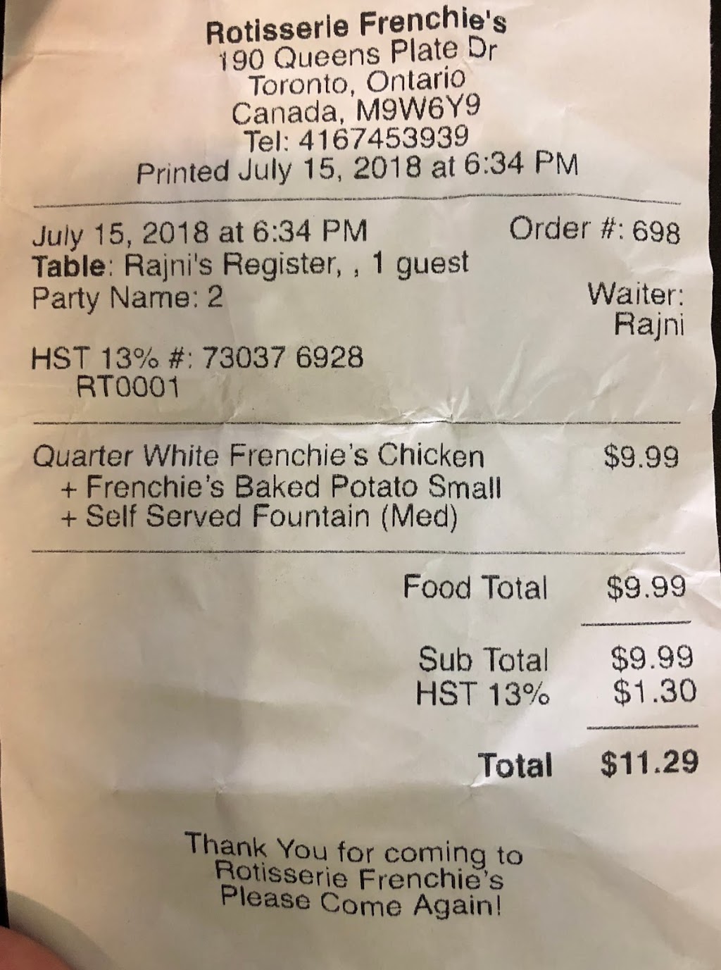 Rotisserie Frenchies | 190 Queens Plate Dr A24, Etobicoke, ON M9W 6Y9, Canada | Phone: (416) 745-3939