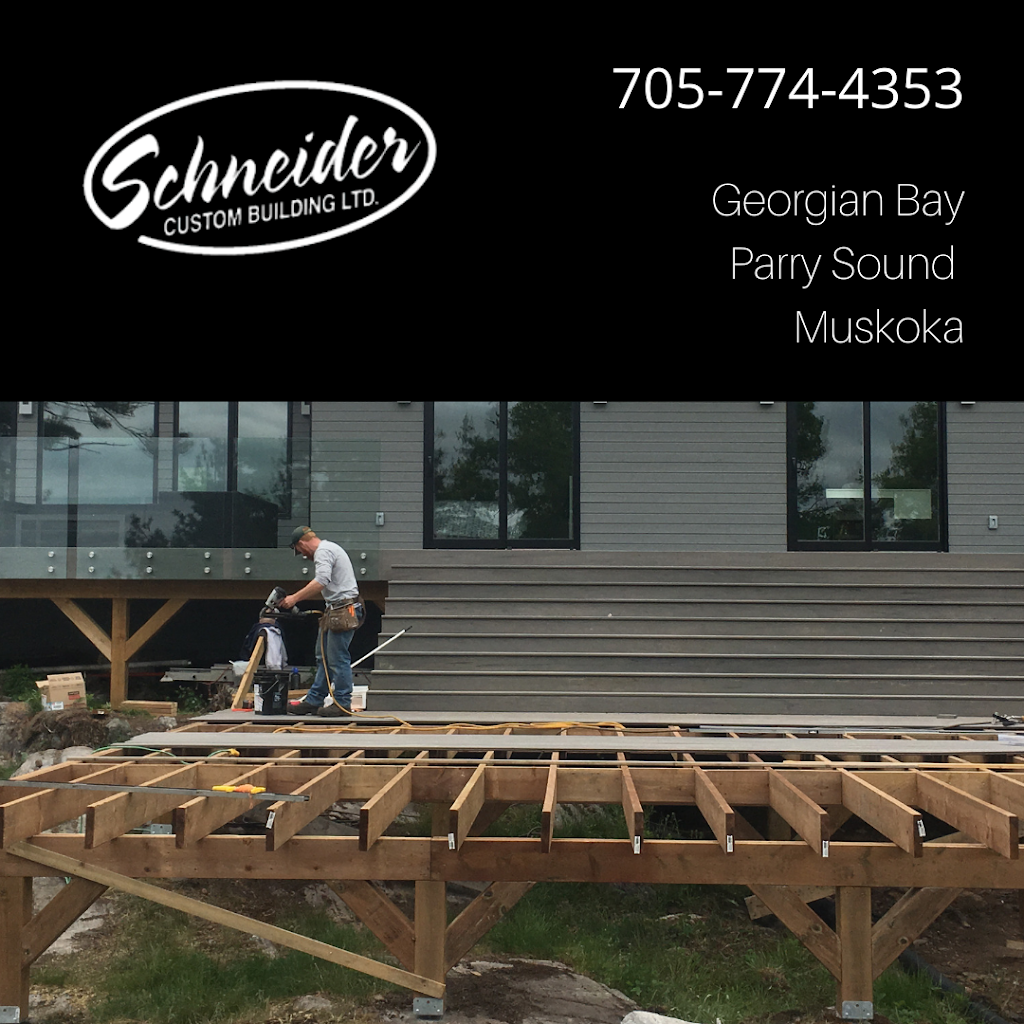 Schneider Custom Building Ltd | 5 Glenrock Rd, Nobel, ON P2A 2W9, Canada | Phone: (705) 774-4353