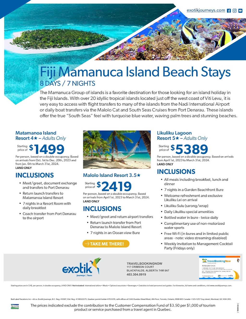 Travelbookingnow | 117 Crimson Ct, Blackfalds, AB T4M 0A7, Canada | Phone: (403) 304-0919