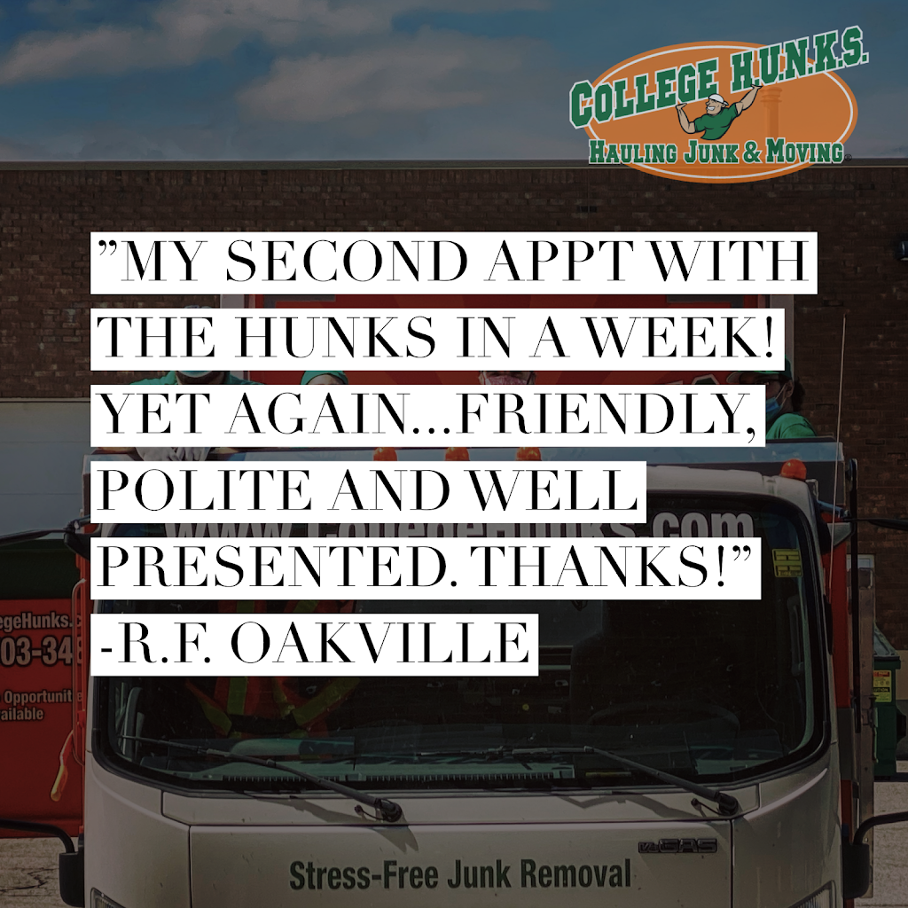 College Hunks Hauling Junk and Moving | 3190 Ridgeway Dr Unit 4, Mississauga, ON L5L 5S8, Canada | Phone: (647) 499-7169
