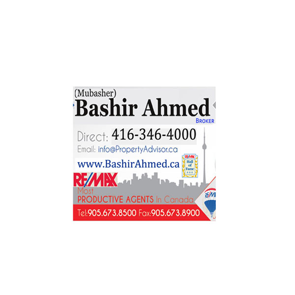Realtor BASHIR AHMED - REMAX (Your Family Real Estate Agent) | 3582 Major MacKenzie Dr W # 204 - 14, Vaughan, ON L4H 3T6, Canada | Phone: (416) 346-4000