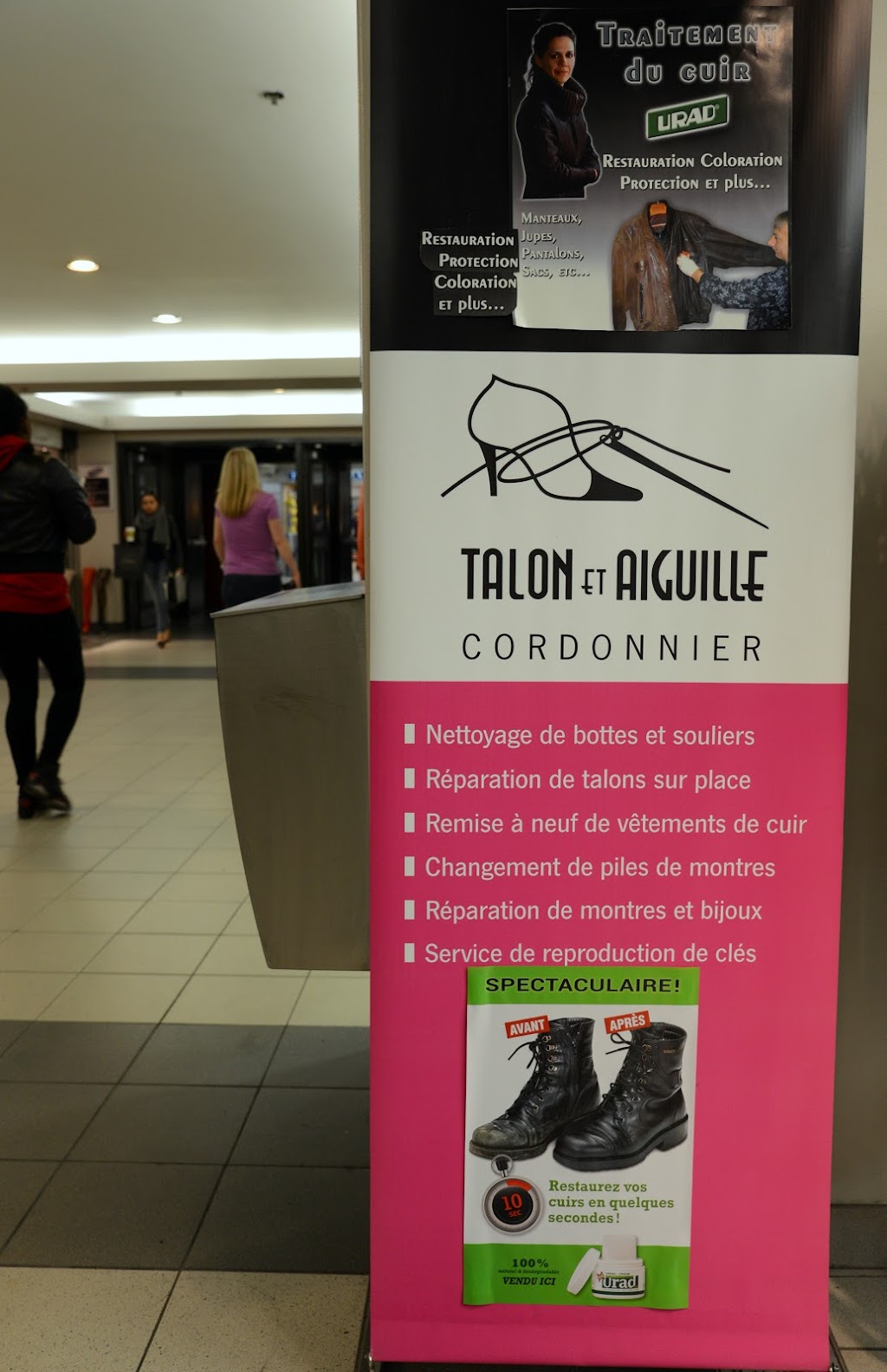 Talon Et Aiguilles | 1000 Rue De La Gauchetière O, Montréal, QC H3B 4W5, Canada | Phone: (514) 393-0293