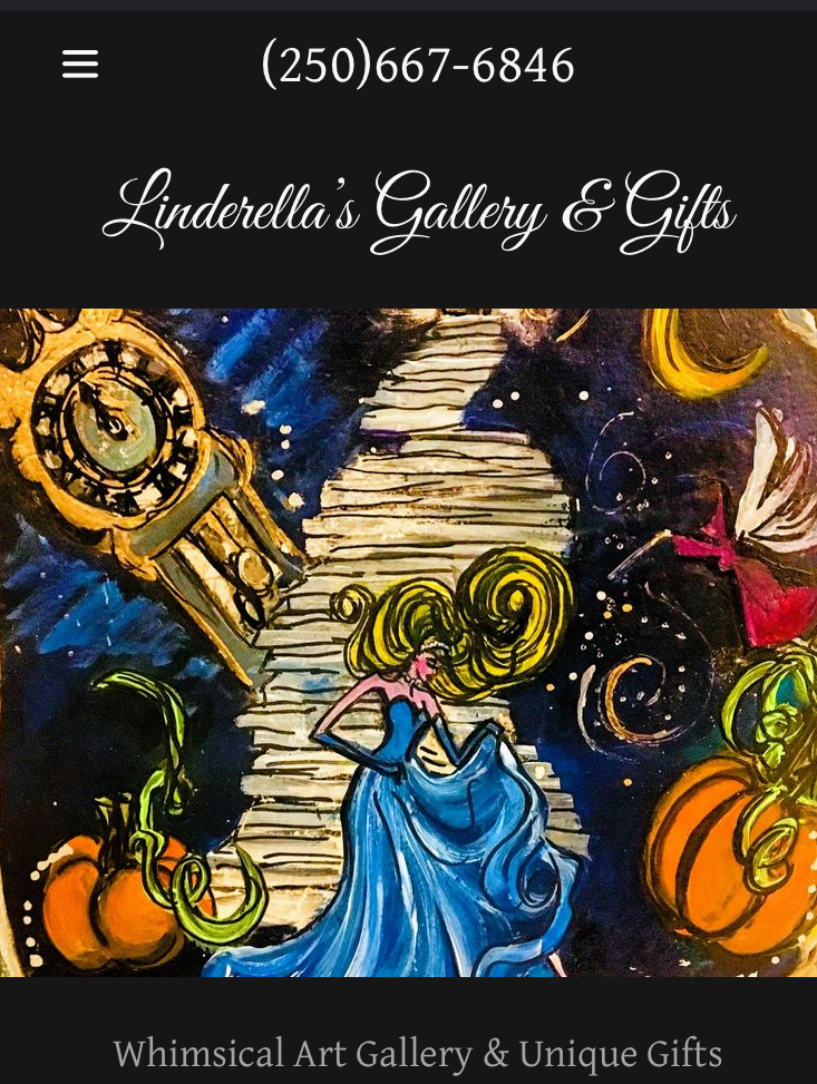 Linderella’s Gallery & Gifts | point of interest | Rock City Rd, Nanaimo, BC V9T 4R2, Canada | 2506676846 OR +1 250-667-6846