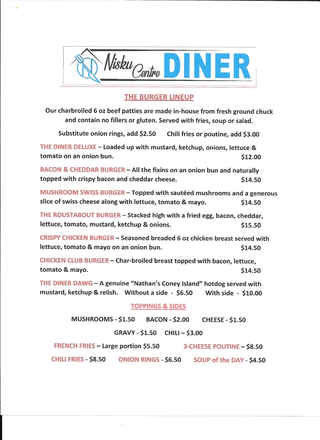 Nisku Centre Diner | 1501 8 St #1, Nisku, AB T9E 7S7, Canada | Phone: (780) 955-3000