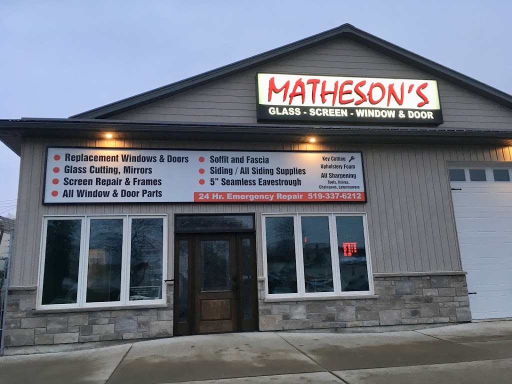 Mathesons Glass Screen Window Door | 134 East Street N, Sarnia, ON N7T 6X2, Canada | Phone: (519) 337-6212