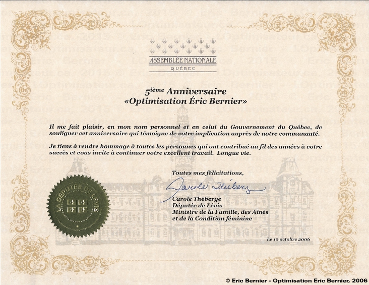 Optimization Eric Bernier | 51 Rue Champagnat, Lévis, QC G6V 2B1, Canada | Phone: (418) 210-3566