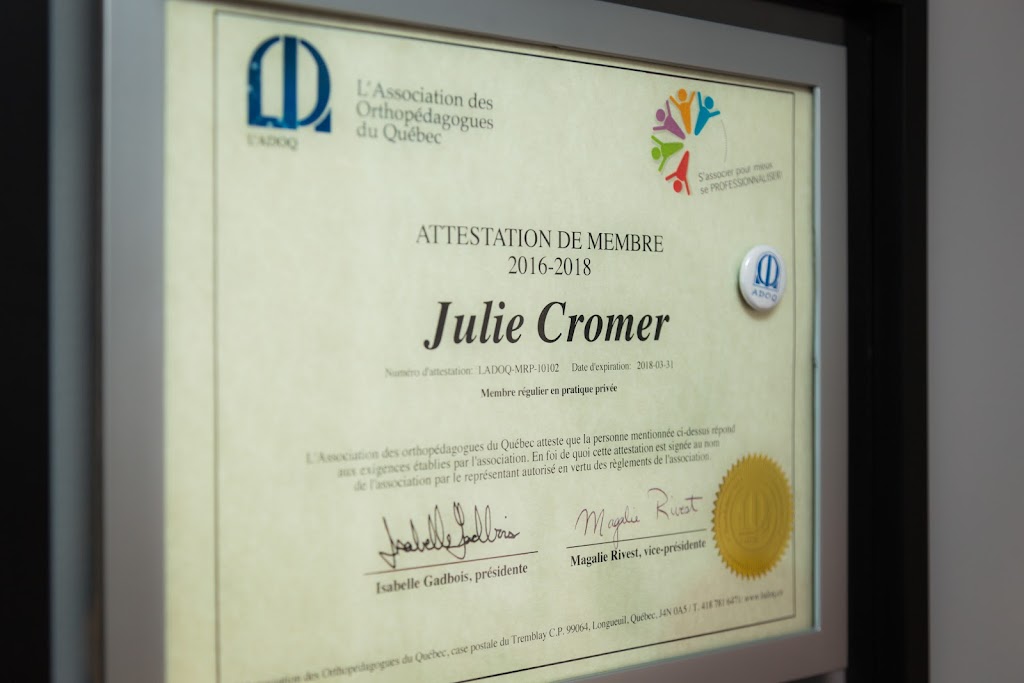 Orthopédagogie Julie Cromer | 15 Rue Valois, Lavaltrie, QC J5T 1X8, Canada | Phone: (450) 586-2506