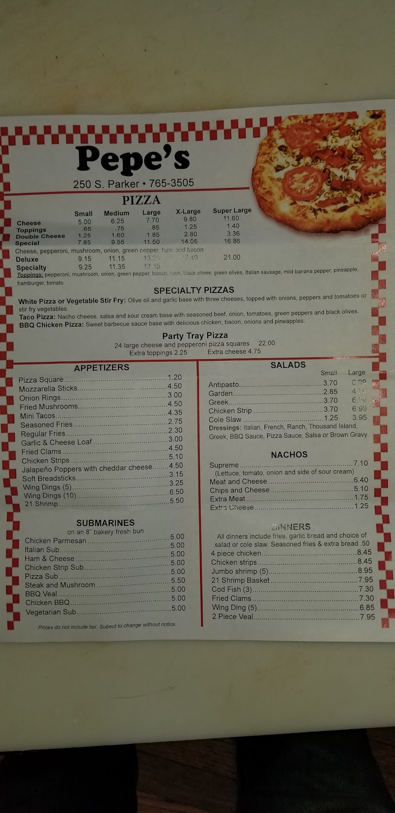 Pepes Pizza | 250 S Parker St, Marine City, MI 48039, USA | Phone: (810) 765-3505