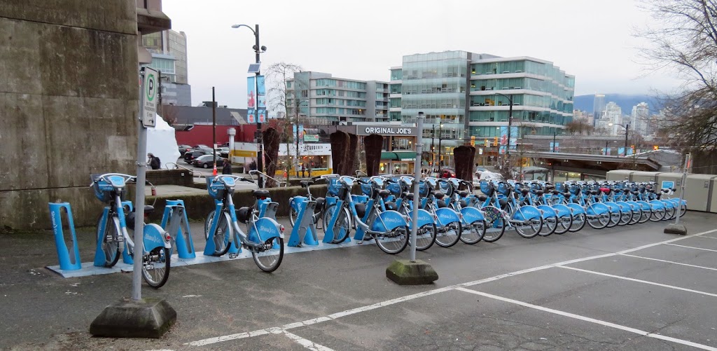 Mobi Bike Station 0006 Olympic Village Station | olympic village station, W2nd and, Cambie St, Vancouver, BC V5Z, Canada | Phone: (778) 655-1800